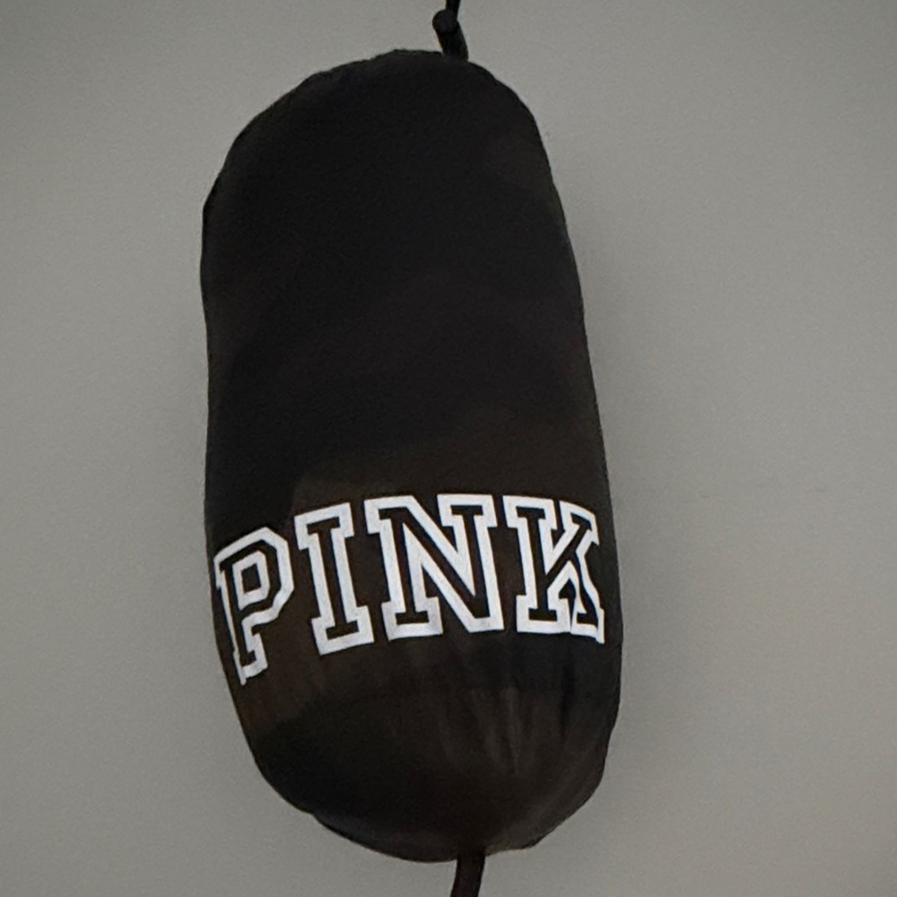 PINK Victoria's Secret Olive Green and Black Camo Packable Jacket